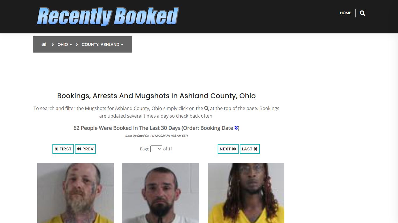 Bookings, Arrests and Mugshots in Ashland County, Ohio - Recently Booked